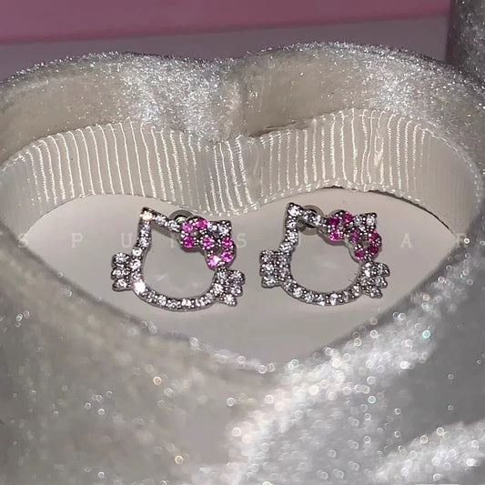 Sparkling HelloKitty Whisper Ear Cuff Set