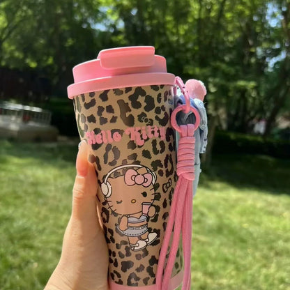 Kitty CoolCat Leopard Tumbler40 Oz & Travel Coffee Thermal Mug