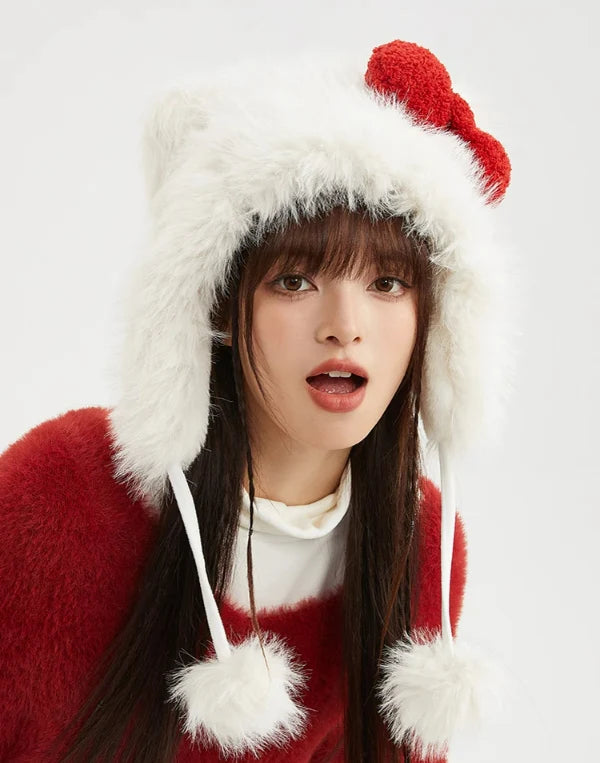 Hello Kitty Fluffy Ear Hat