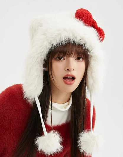 Hello Kitty Fluffy Ear Hat