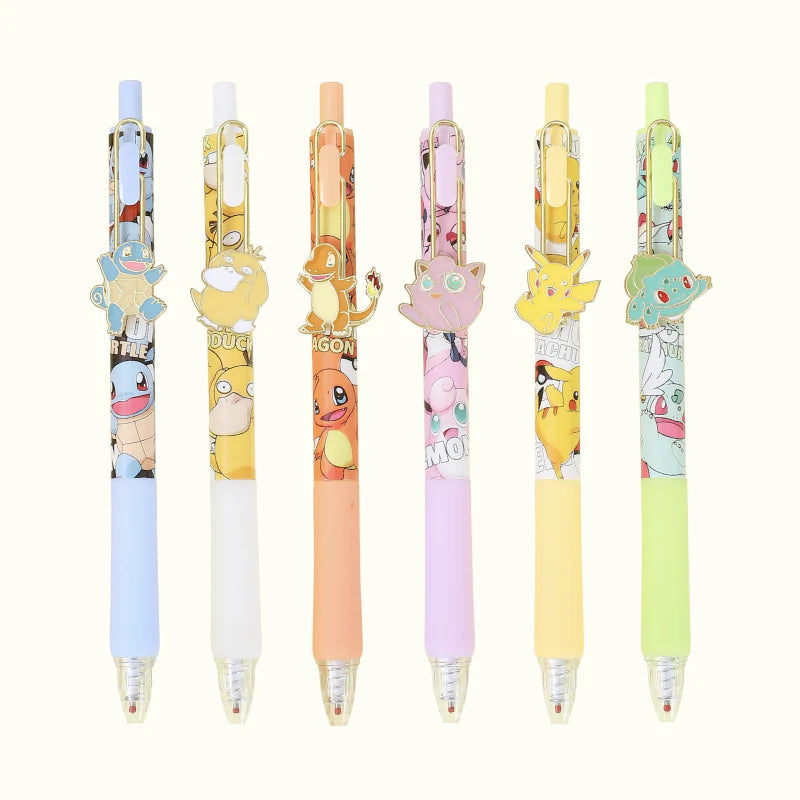 Pokemon Pocket Monster Pals Gel Pens Set- Includes 6 Pen