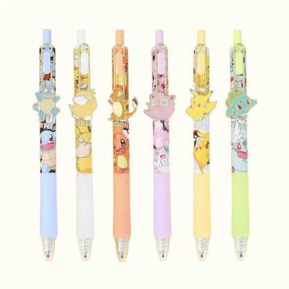 Pokemon Pocket Monster Pals Gel Pens Set- Includes 6 Pen