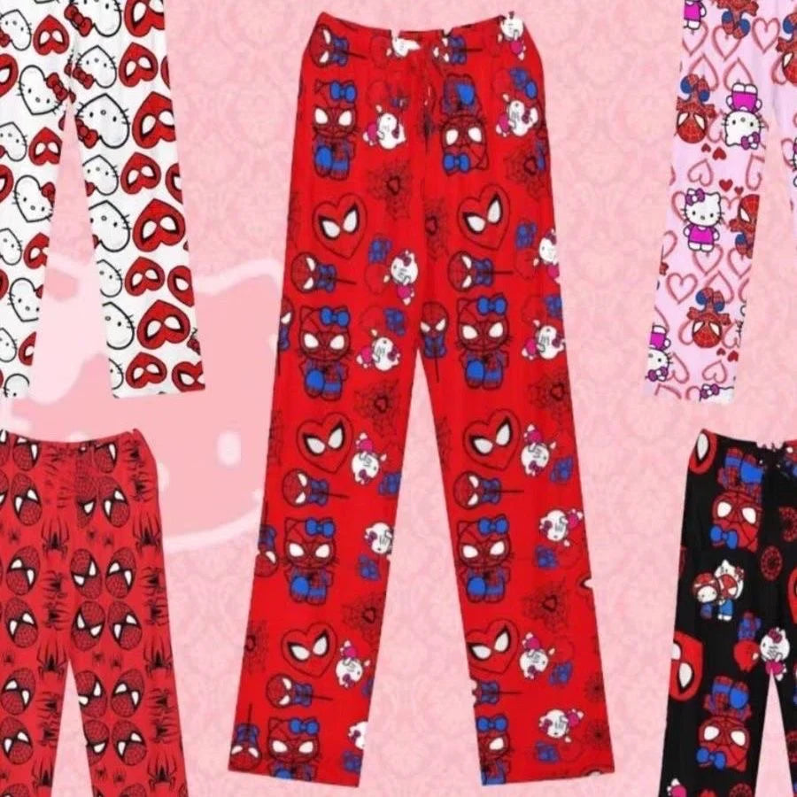 Hello Kitty VS Spider Man Pajama Pants