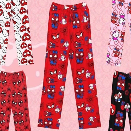 Hello Kitty VS Spider Man Pajama Pants