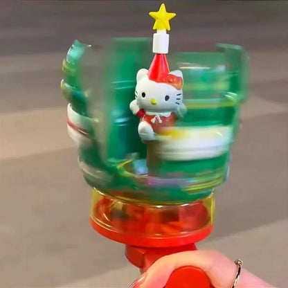 Hello Kitty Magical Spinning Christmas Tree Music Box