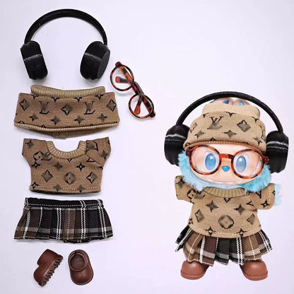 Headset Style Labubu Clothes Set
