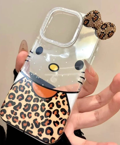 Hello Kitty Leopard Vibe Clear Phone Case