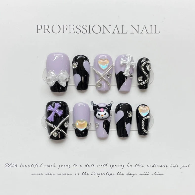 Kuromi Press-On Nail Set