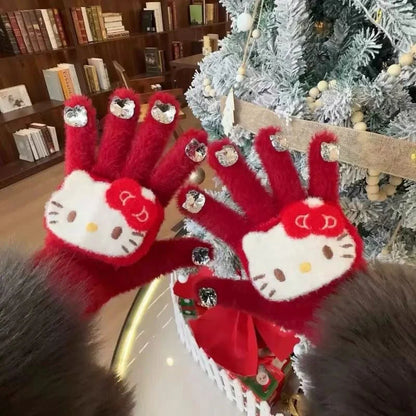 Hello Kitty Crystal Sparkle Gloves
