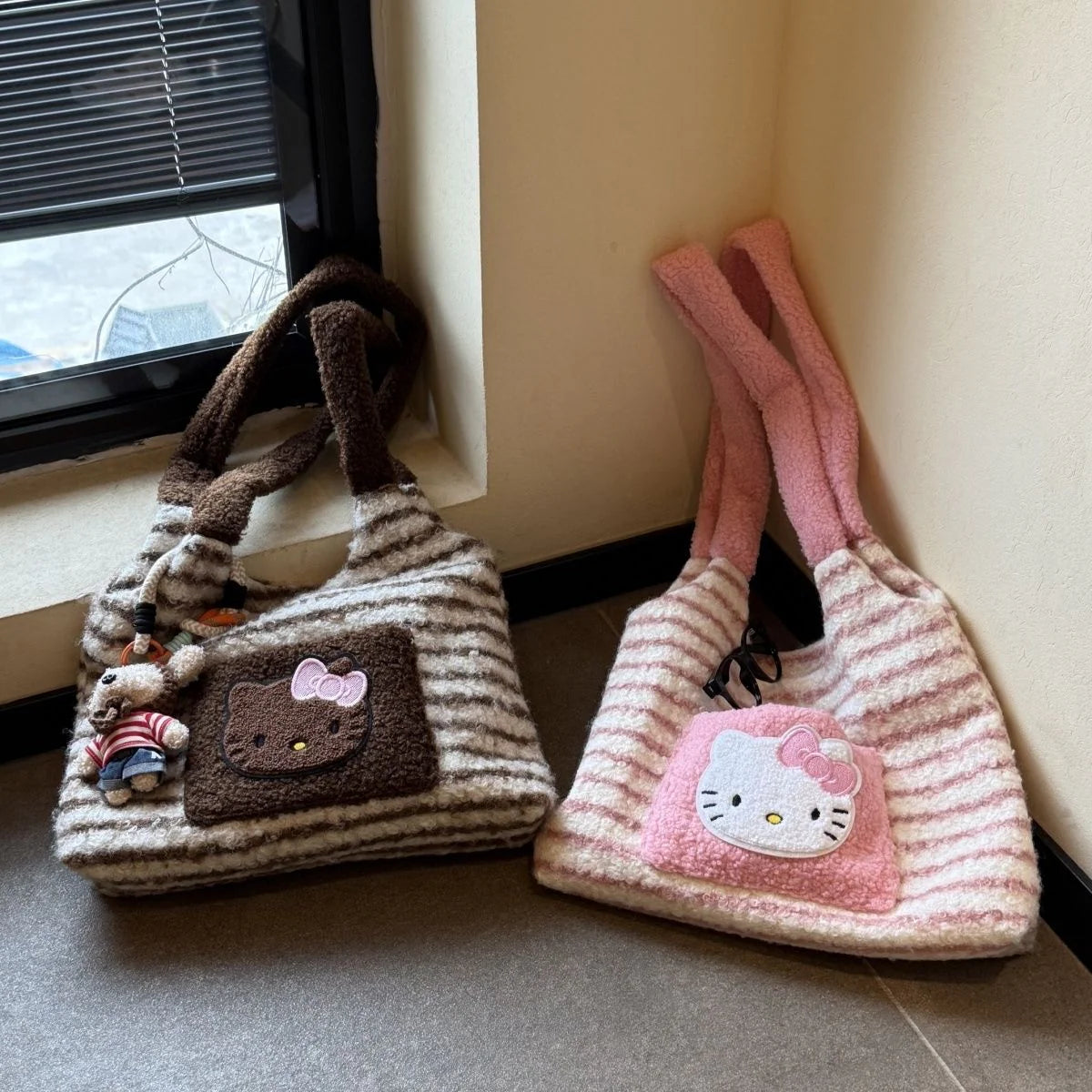 Hello Kitty Furry Tote Bag