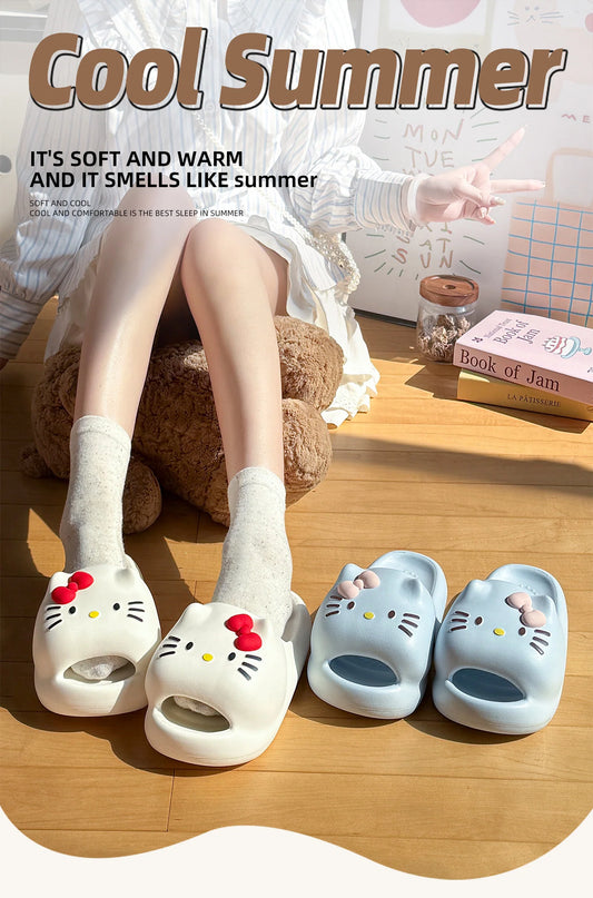 Hello Kitty 3D Bow Cloud Slippers