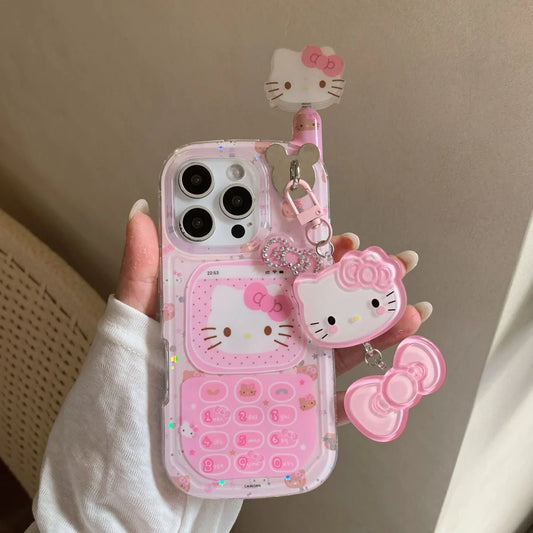 HelloKitty Pink Phone Shape Retro Design Cute Kawaii Phone Case