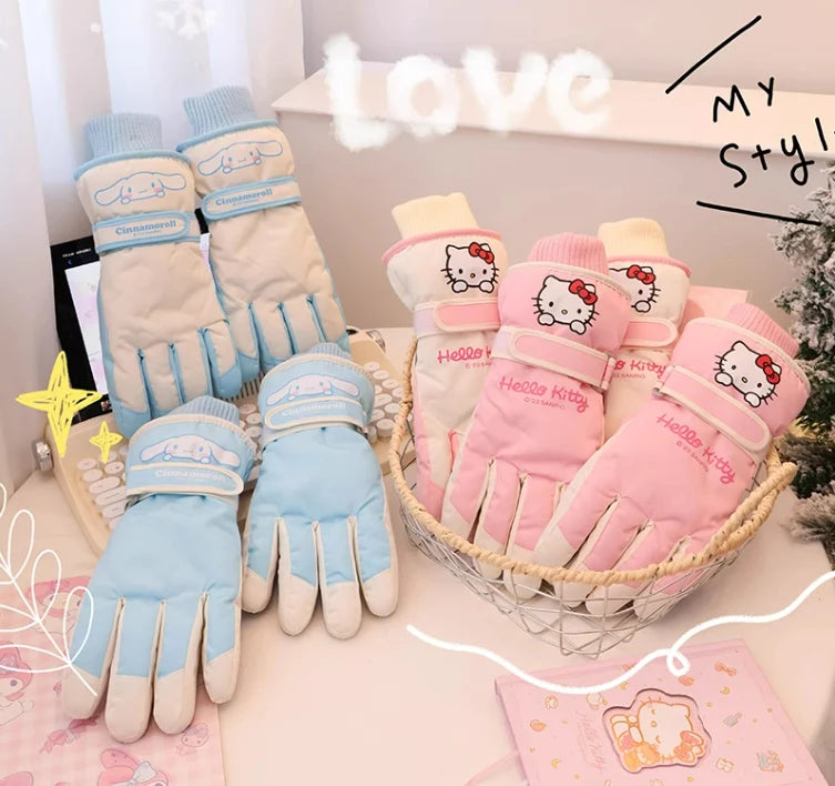 Sanrio Winter Warm Plush Ski Gloves