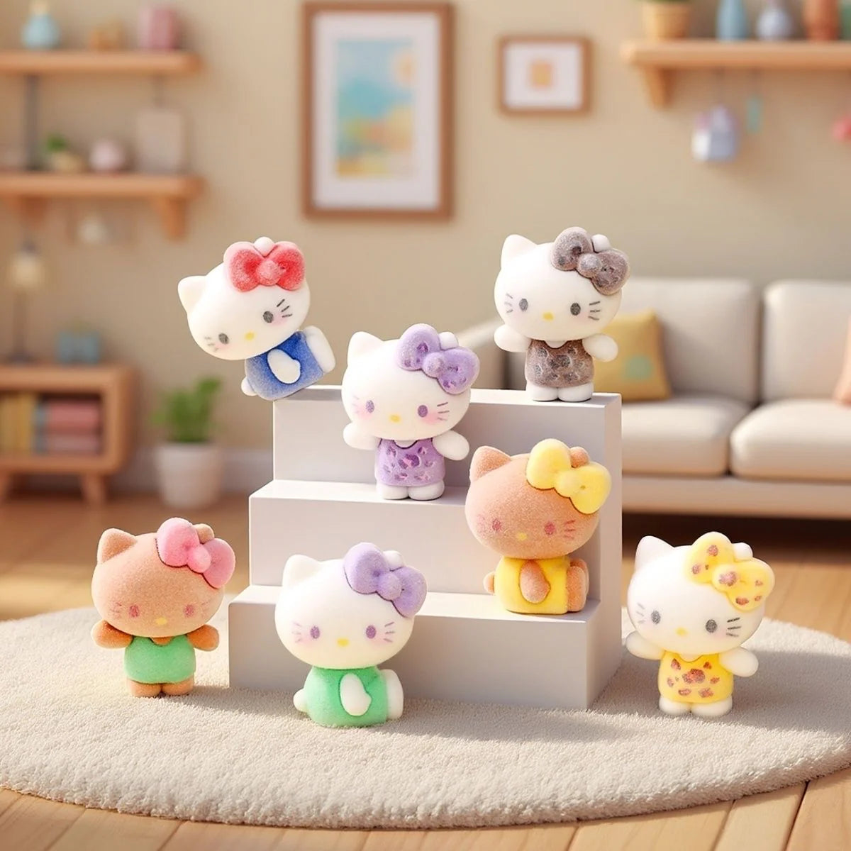 Hello Kitty 3D Decorative Figurine 10 Pic Set