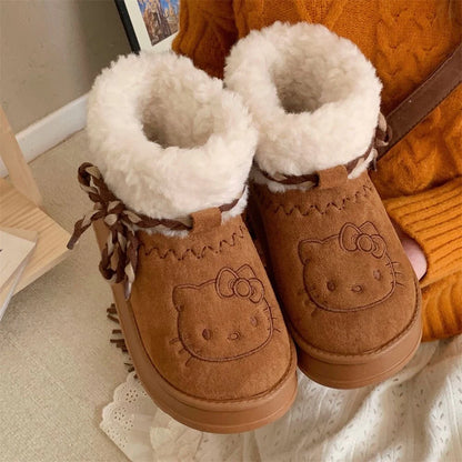 Hello Kitty Cozy Low-Top Furry Snow Boots