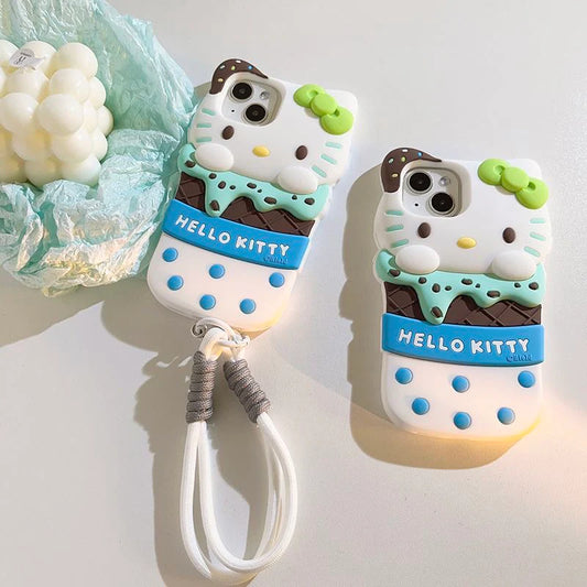Hello Kitty Ice Cream Phone Case with Phone Charm