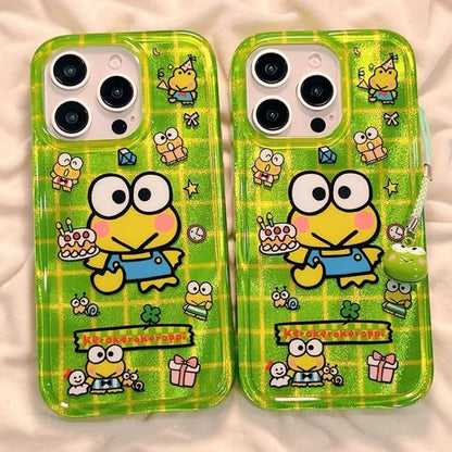 Keroppi Phone Case with Frog Bell Charm