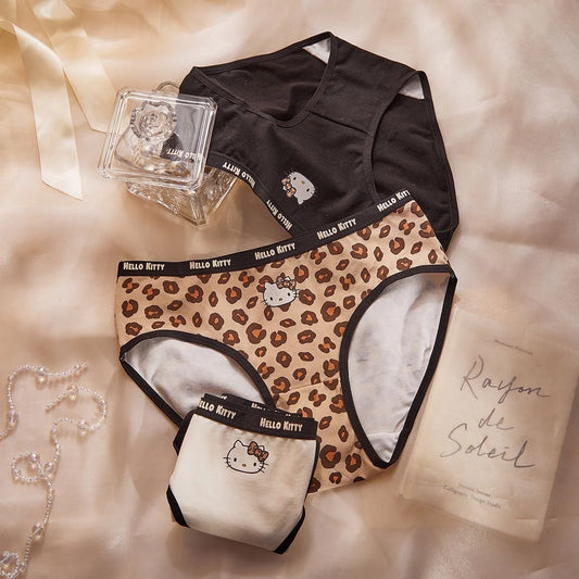 Hello Kitty Sassy Leopard Print Panties 3 Pic Set