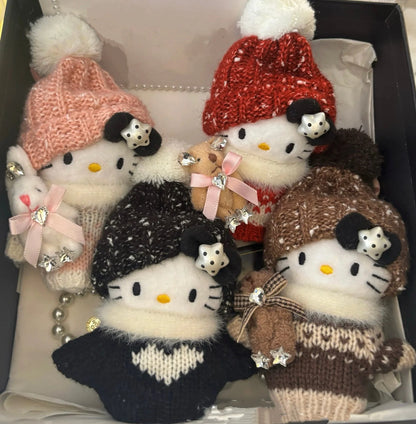 Hello Kitty Winter Hugs Plushie Keychain