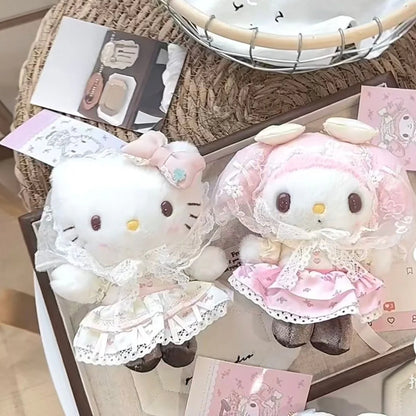 Sanrio Forest Lace Series Plush Charm | Hello Kitty & My Melody Lolita Keychain