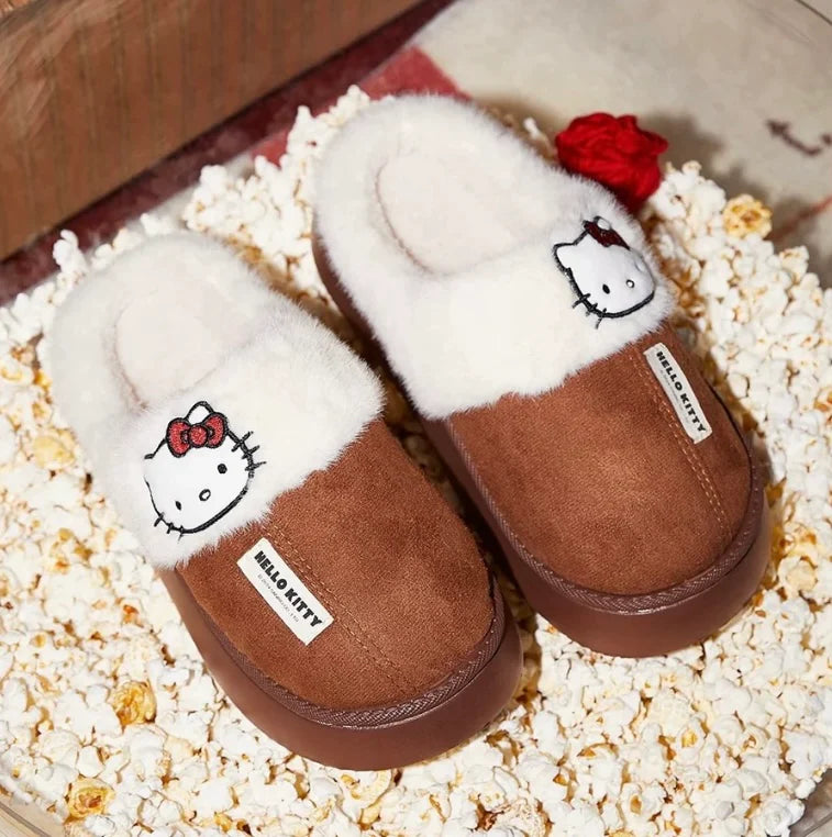 Hello Kitty Fuzzy Slippers