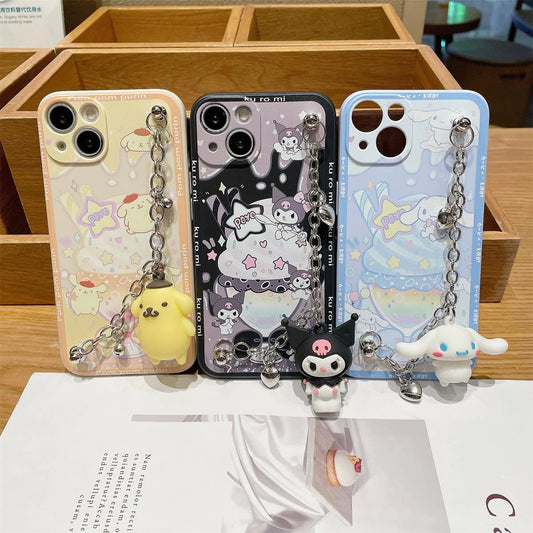 Sanrio Phone Case with Figure Charm