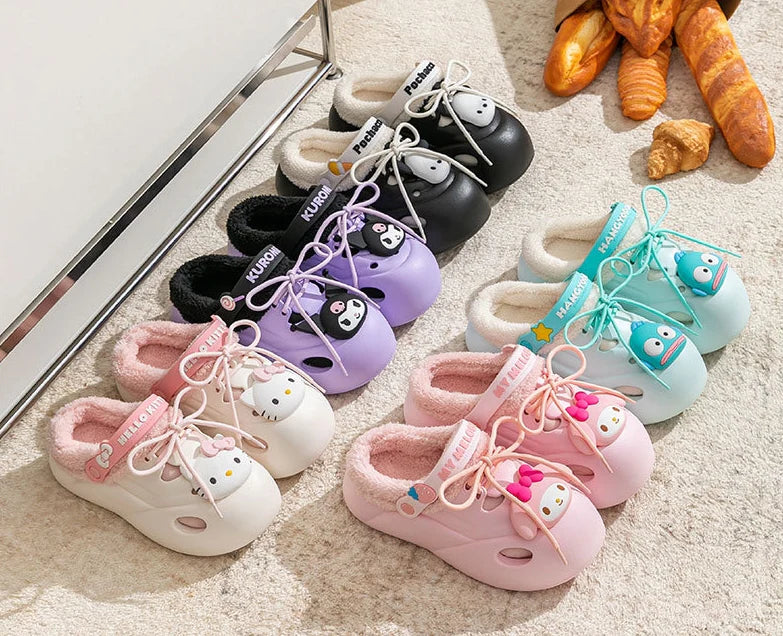 Sanrio Fleece Bow Clogs