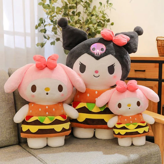 Kuromi /My Melody Burger Plush