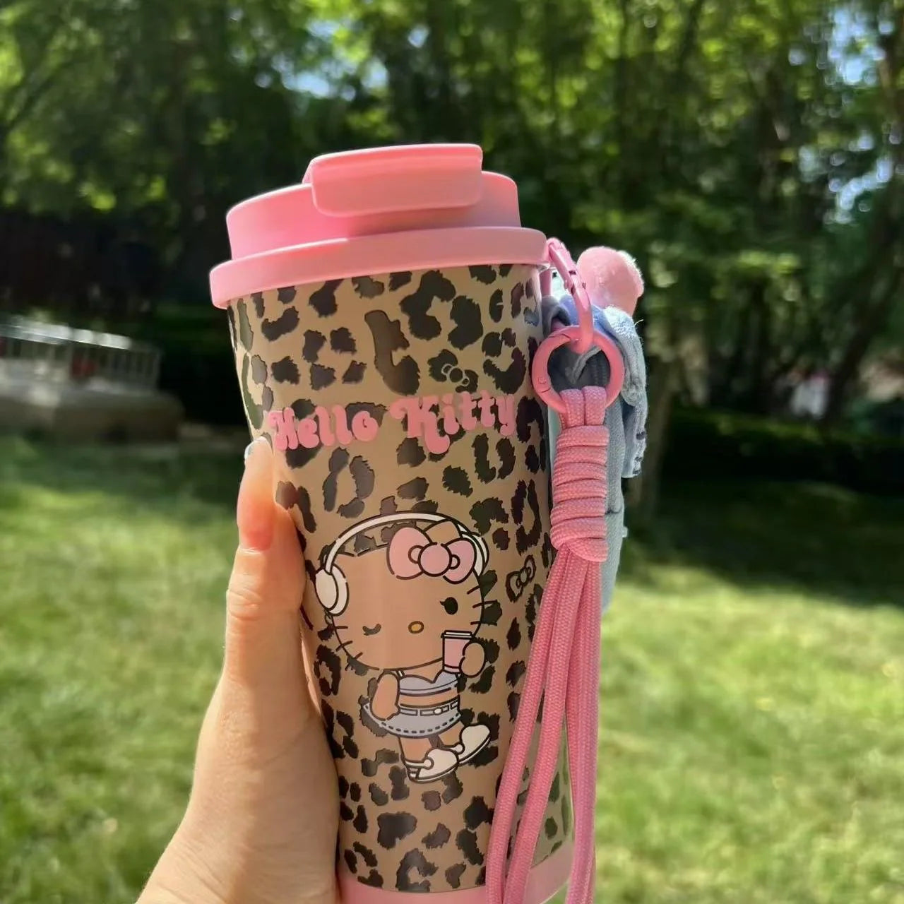 Kitty CoolCat Leopard Tumbler40 Oz & Travel Coffee Thermal Mug