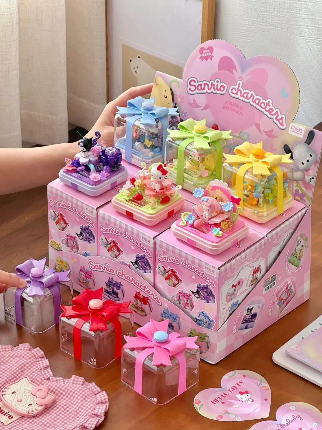 Sanrio Flower Ring Box Building Blocks Blind Box