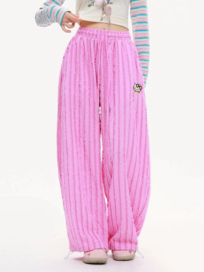 Hello Kitty Sweet Rebel Distressed Stripe Pants