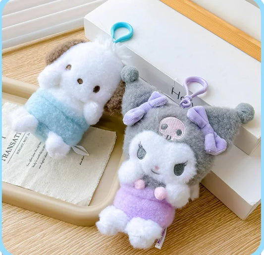 Sanrio Kuromi & Cinnamoroll Plush Keychain