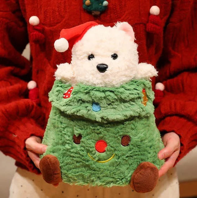 Christmas Tree Pup Plushie Set