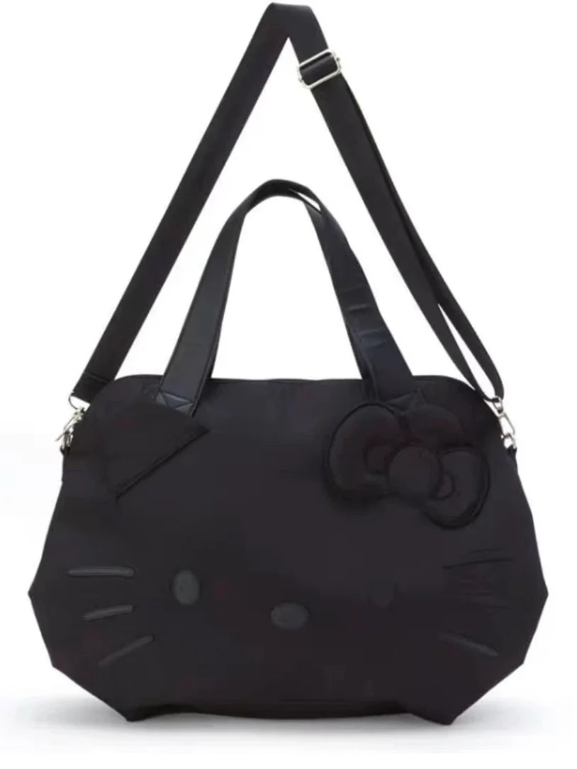 Hello Kitty Waterproof Black Large Travel Tote Bag