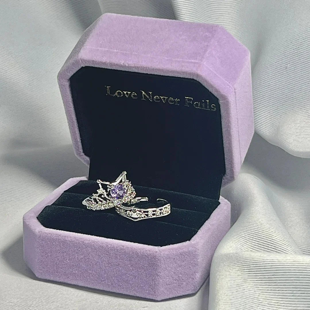 Kuromi "Love Never Fails" Ring Set Gift