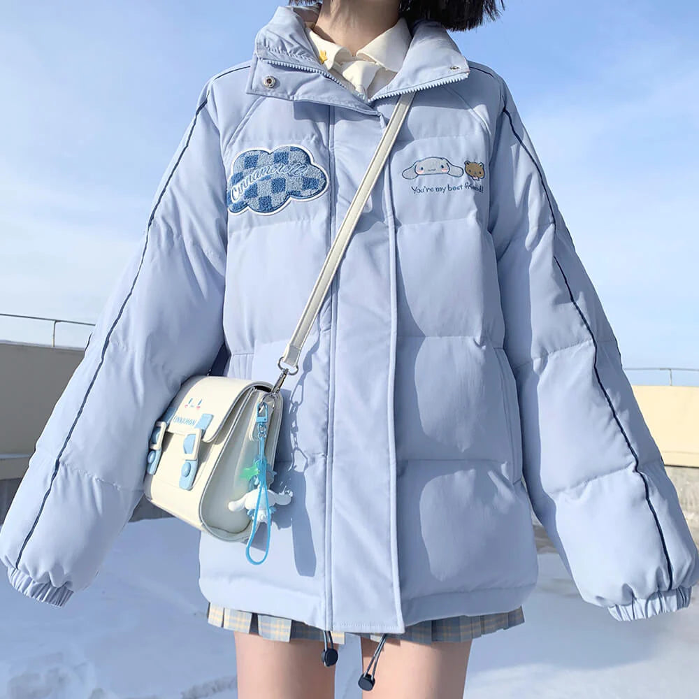 Kuromi and Cinnamoroll Puffer Jacket – In Kawaii Shop