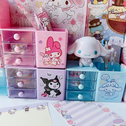 Sanrio Desk Organizer with Pen Holder and Drawer