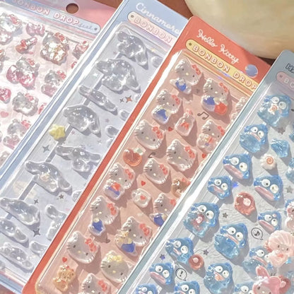 Sanrio Bonbon Drop Crystal 3D Stickers