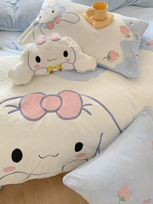 Sanrio Milk Fleece Soft Thickened Winter Warm Bedding Sheet