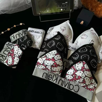 Hello Kitty x CK Style Triangle Bralette & Panty Set