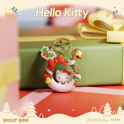 Sanrio Christmas Wreath Keychain
