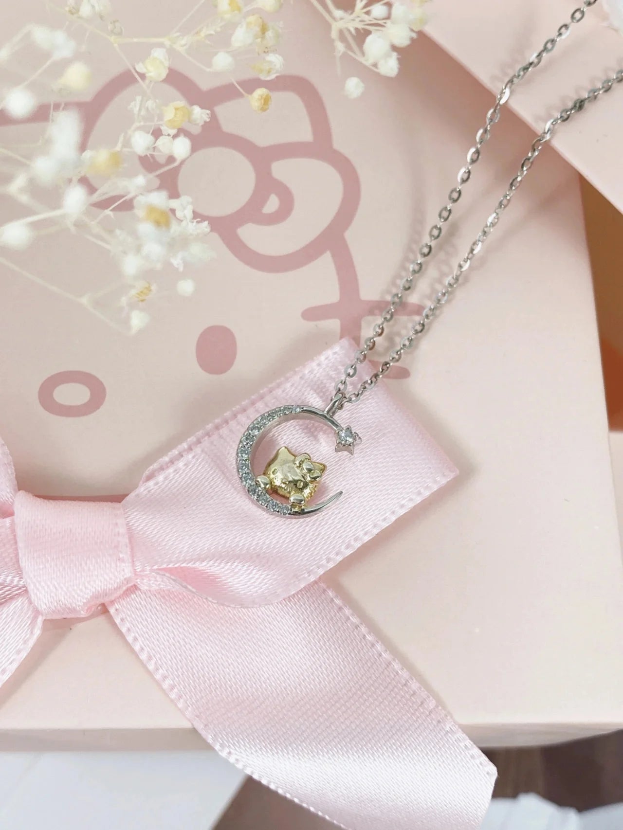Hello Kitty Star and Moon Necklace