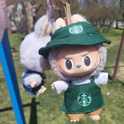Labubu Starbucks-Inspired Doll Outfit (4-Piece Set)