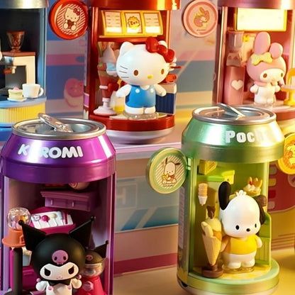 Sanrio Characters Soda Can Blind Box - Dessert Shop Street Mini Building Blocks