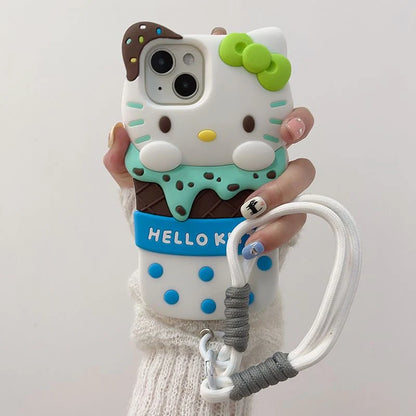 Hello Kitty Ice Cream Phone Case with Phone Charm