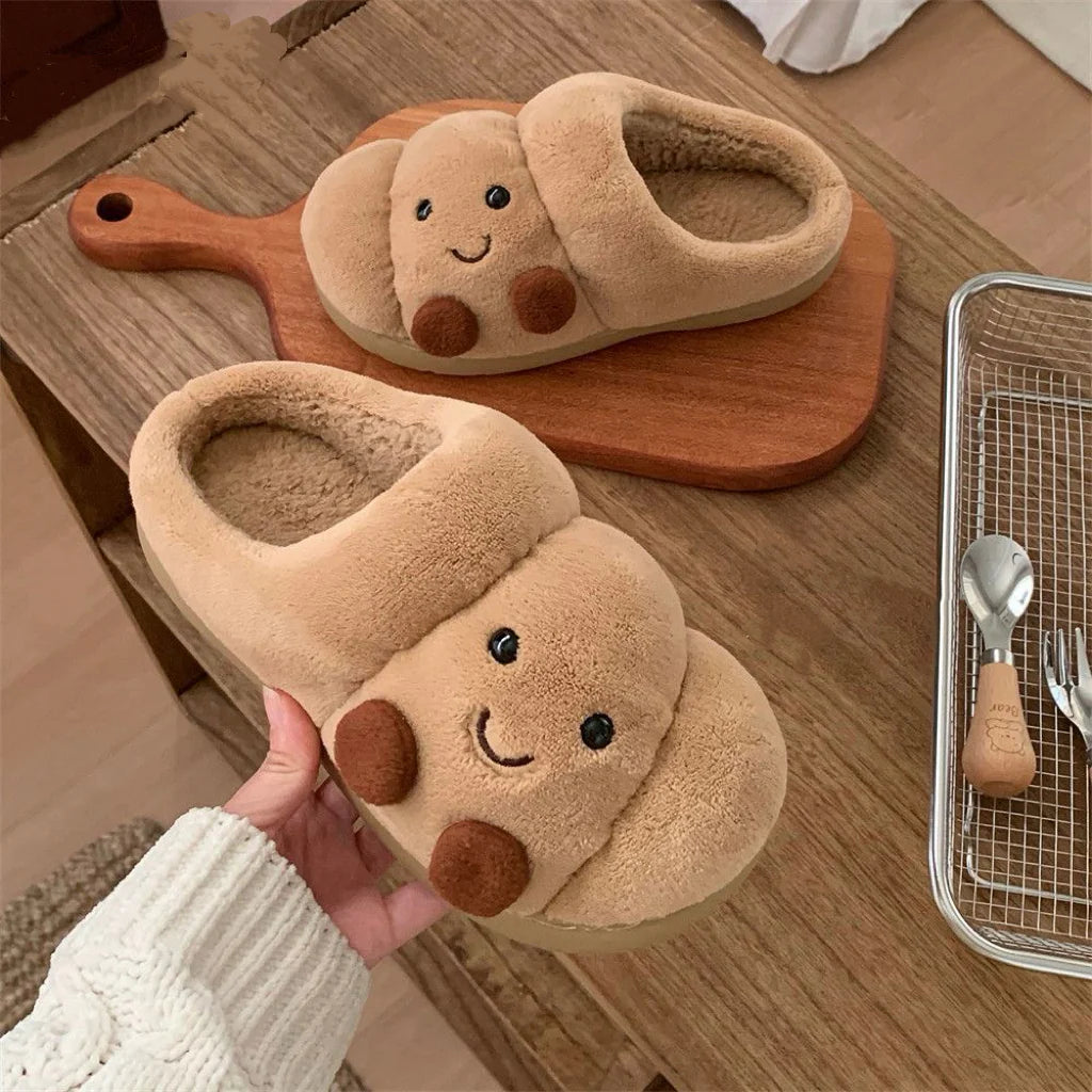 Croissant Cozies - Buttery Soft Slip-on Slippers