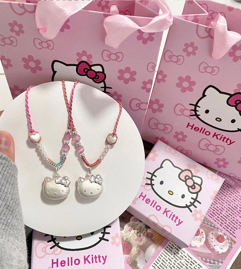 HelloKitty Silver Charmsilver Necklace