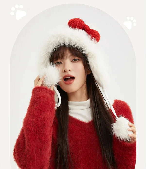 Hello Kitty Fluffy Ear Hat