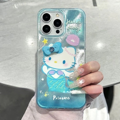 Hello Kitty Mermaid Princess Phone Case with Phone Charm
