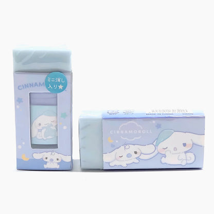 Sanrio & Peanuts Eraser Duo – Big Eraser with Hidden Mini Inside